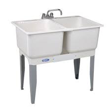 Just because a laundry faucet serves a more utilitarian purpose, it doesn't mean it can't look good doing it. Big Tub Utilatub With Faucet Utility Pet Sink 40 Laundry Tubs Utility Sink Plastic Flooring