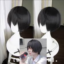 Ensemble Stars Sakuma Ritsu Short Black Cosplay Wig Halloween Party Heat Resistant Hair Cosplay Costume Wigs Free Wig Cap En 2020