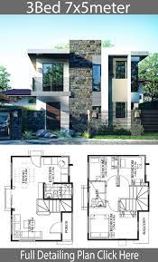 Small Home Design Plan 7x5m With 3 Bedrooms Home Design With Plan House Designs Exterior Duplex House Plans Home Design Plan