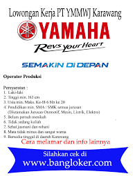Pt otomotif 1 kawasan kiic. Lowongan Pt Yamaha Motor Manufacturing West Java Karawang Kawasan Kiic Terbaru Bangloker Com Lowongan Kerja Terbaru 2021