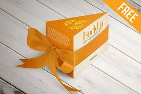 A mockup of three square boxes. Cake Packaging Gift Box Free Psd Mockup Free Psd Templates