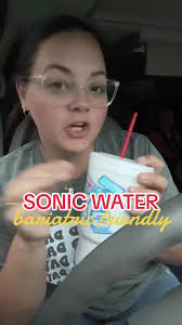 Refreshing Bariatric-Friendly Sonic Water with Mango Syrup and Strawberry  Chunks