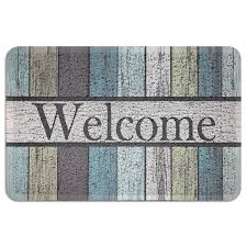 color wood grain welcome doormats for