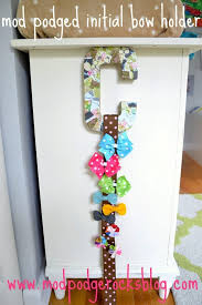 Align the four outer trim pieces you previously cut. Diy Hair Bow Holder Easy To Personalize Mod Podge Rocks