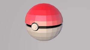 Pokeball Low Poly Model Low Poly Models Low Poly 3d Models Low Poly 3d