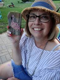 Rivers Edge Family Medicine holiday rock display