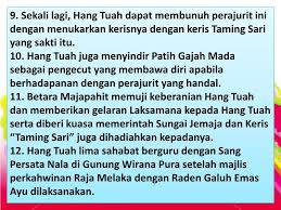 Saat berumur sepuluh tahun, hang tuah pergi berlayar ke laut cina selatan disertai empat sahabatnya, yaitu hang jebat, hang kasturi, hang lekir, dan hang lekiu. Ppt Kesusasteraan Melayu Powerpoint Presentation Free Download Id 2151674