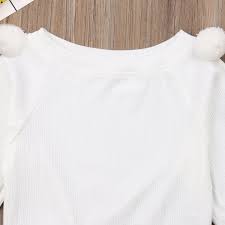 Fast shipping · southern style tees Autumn Toddler Baby Kids Girls Clothes Sets Long Sleeve Hairball Knit Tops Sweater Button Mini Skirt Warm Outfits Sets Moon Ray Shop