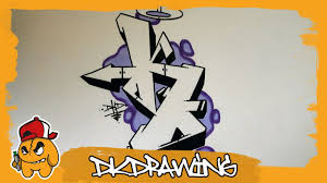 Graffiti Alphabet Tutorial How To Draw Graffiti Letters Letter K Youtube