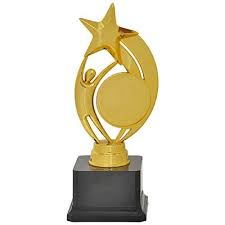 Jupiter Industries Golden Lift Star Shiny Trophy Winner Award Prize Cup Momento Souvenir For Sports Events And Gifts Trophy Design Trophies And Medals Trophy