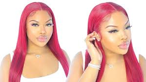 🍒New Wig Install 99j Burgundy Lace Wig- Ishowbeauty Hair