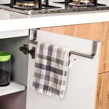 We suggest you consider the images and pictures of kitchen cabinet towel rack, interior ideas with details, etc. 2x Over Cabinet Stainless Steel Towel Rack Kitchen Bar Bathroom Hanging Shelf Kitchen Storage Organization Com Home Garden