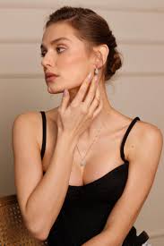 Katy Faye Neutrals March Aquamarine Earrings in Blue