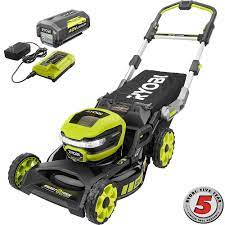 Eventually i gave up and brought it to home depot for service. Ryobi 40v 21 Inch Brushless Cordless Smart Trek Self Propelled Walk Behind Steel Deck Mowe The Home Depot Canada