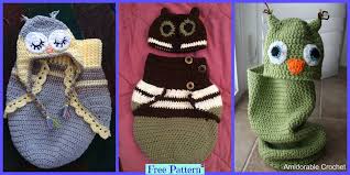 Crochet Baby Owl Cocoon Hat Free Patterns Diy 4 Ever