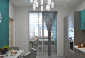 ديكور المطبخ مع شرفة المطبخ مع الشرفة أفكار التصميم خيارات لتوزيع وتخصيص مناطق في الغرفة المشتركة للمطبخ والشرفة