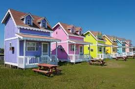 Community Of Tiny Colorful Cottages In Hatteras North Carolina Tiny Cottage Beach Cottages Tiny House