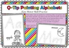 Q Tip Painting Alphabet Fine Motor Practise Q Tip Painting Literacy Activities Letter Recognition