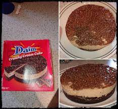 Rezept:streusel und boden:150 gr gehackte mandeln 75 gr zucker1,5 el mehl 60 gr butterpudding:320 ml milch30 gr stärke100 gr weiße kuvertüre 1. Daim Crunchy Cream Cake Zuckerwelt Im Test