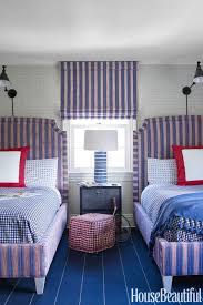 John Robshaw Vintage Stripe Bedroom House Beautiful Lee Ann Thornton Blue Rooms Coastal Bedrooms White Rooms