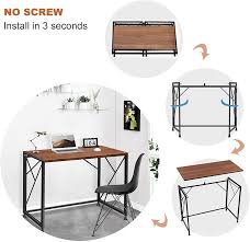 The keyboard tray/shelf should be lowered to allow for the keyboard to be raised/tilted on its legs. Buy Comhoma Folding Desk Foldable Computer Desk 40 Home Office Desk Modern Simple Writing Desk Table Space Saving Collapsible Desk No Assembly Required Brown Online In Canada B083qd6w7y