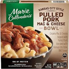 Marie callender's frozen entrees are a quick, convenient way to enjoy a tasty meal at the end of a long day. Marie Callender S Frozen Meal Kansas City Style Pulled Pork Mac Cheese Bowl Pasta Rice Price Cutter