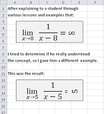 But we can see what it should be as we get closer and closer! This Is A Math Joke Because When We Find The Limit For 8 Its Infinity So The Guy Flipped The 5 Just Like The Infinity Is A Calculus Jokes Math Jokes Math Puns