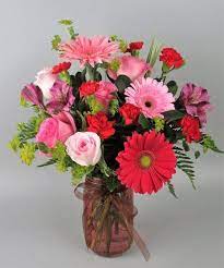 Lavender Alstroemeria Pink Gerbera Daisies Pink Roses And Lush Greens Are Brought Together To Fresh Flower Bouquets Same Day Flower Delivery Flower Delivery