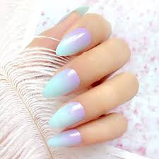 Artificial Short Stiletto False Nails Purple Blue Gradient Fake Nails With Design Acrylic Lady Fingernail Art Manicure Tool False Nails Aliexpress For this amazing purple manicure, glitter is king! artificial short stiletto false nails purple blue gradient fake nails with design acrylic lady fingernail art manicure tool
