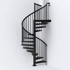 Arke Sky030 63 In X 10 Ft 1 Platform Rails Black Spiral Staircase Kit In The Staircase Kits Department At Lowes Com