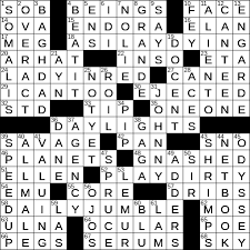 La Times Crossword 14 Aug 19 Wednesday Laxcrossword Com
