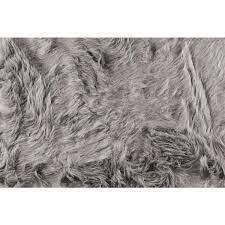 Microsuede backing holds the rug in place. Luxe Gordon Faux Sheepskin Rug 2 X 6 Grey 676685043283 Rona