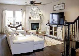 Adorable 40 Awesome Farmhouse Fireplace Decor Ideas And Remodel Https Coachd Corner Fireplace Living Room Farm House Living Room Modern Farmhouse Living Room