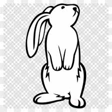 White rabbit vector clipart royalty free. Free Png Bunny Black And White Clip Art Download Pinclipart