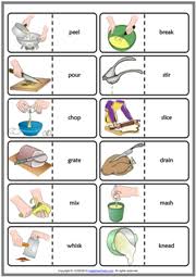 When you want to fry, steam, boil, sear and. Cooking Verbs Esl Printable Dominoes Game For Kids