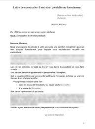 Un entretien pr?alable pour sanction disciplinaire. Lettre De Convocation A Entretien Prealable Au Licenciement Document Et Modele A Telecharger
