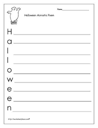 Halloween Acrostic Poem Worksheet Worksheets Halloween Worksheets Acrostic Halloween Poems
