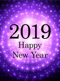 Purple Glow Happy New Year Card 2019 Have A Truly Groovy New Year Celebration This Year This H Happy New Year Images Happy New Year Wishes Happy New Year Gif