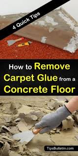 4 Quick Ways To Remove Carpet Glue From A Concrete Floor Removing Carpet Carpet Glue Concrete Floors