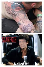 Maybe you would like to learn more about one of these? Scarface Tattoo Nailed It Know Your Meme