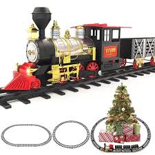 1 x red battery operated locomotive with on/off switch at the side (requires 1 x aa battery not included), size of train 10 x 2.5 x 4cm. Classic Battery Operated Christmas Tree Train Set With Lights And Sounds Walmart Com Walmart Com