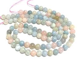Morganite Polished 6mm 8mm Round Gemstone Beads 15 5 Strand Beads Online Gemstones Beaded Bracelets