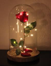 Selbst Gebastelte Verzauberte Rose Aus Die Schone Und Das Biest Glasglocke Von Ernsting S Family Disney Room Decor Enchanted Rose Beauty And The Beast Theme