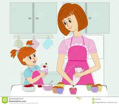 Cartoon clip art cartoon animals, cartoon character, cartoon clipart, children clip art babies, boys, girls, playing, teens, toddlers, christmas clip art candy cane, christmas gift, christmas present, christmas stocking, christmas tree, elves, gift, gingerbread, mary, nativity. Mother And Her Daughter Cooking In The Kitchen Stock Vector Image Mom And Daughter Cooking Daughter Clip Art