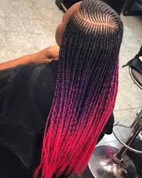 Red ombre brings a warm tone to black you can choose to make a bold statement with hot pink or have a more charming glamour with a light. Aurora Hues Black To Purple To Pink Ombre Braids Hair Extensions Supermelanin Natural Hair And Skin Care