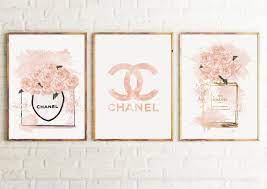 Chanel inspired wall art in this video we go over how to diy home decor glam edition: Inspired By Chanel 3 Pink Prints Perfume Pink Bottle Print Pink Fashion Illustration Art Pink Fashion Poster Chanel Wall Art Girly Wall Art Fashion Wall Art
