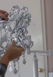 With no power tools or woodworking skills, you can make this stunning diy lamp that will gracefully illuminate any room. Diy Chandelier Floor Lamp