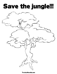Jungle Coloring Sheets Jungle Coloring Page Forest Trees Twisty Noodle Pictures Tree Coloring Page Coloring Pages Jungle Tree