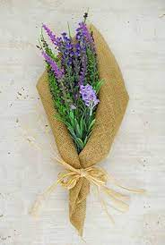 Lavender Bouquet Wrapped In Burlap Lavender Bouquet Bouquet Wrap Burlap Mason Jars