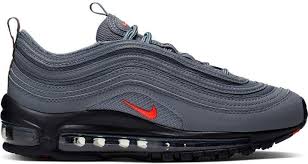 Nike Air Max 97 Dark Grey Black Crimson Gs In 2020 Nike Air Max Air Max Nike Air Max 97